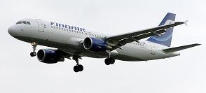 Finair airplane heard in Civilian Air Band on Scanners